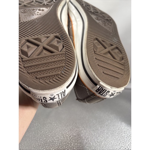 Vintage Converse All Stars Mens Quilted Canvas Greyish Sneakers Sz 11 Excellent - Picture 9 of 9